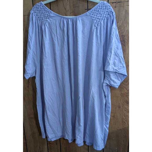 Woman Within Shirt Plus Size 4X XXXX 34 36 Purple Top Blouse Plus Freebie 5x - Picture 3 of 7